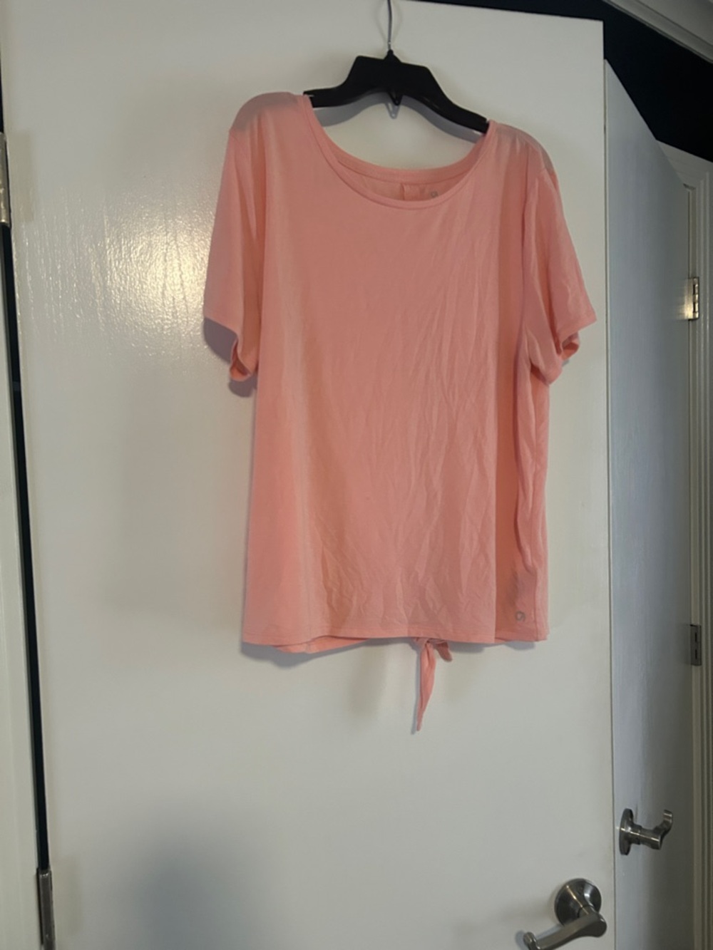 GAP Pink Short-Sleeve Tie-Back Tee
